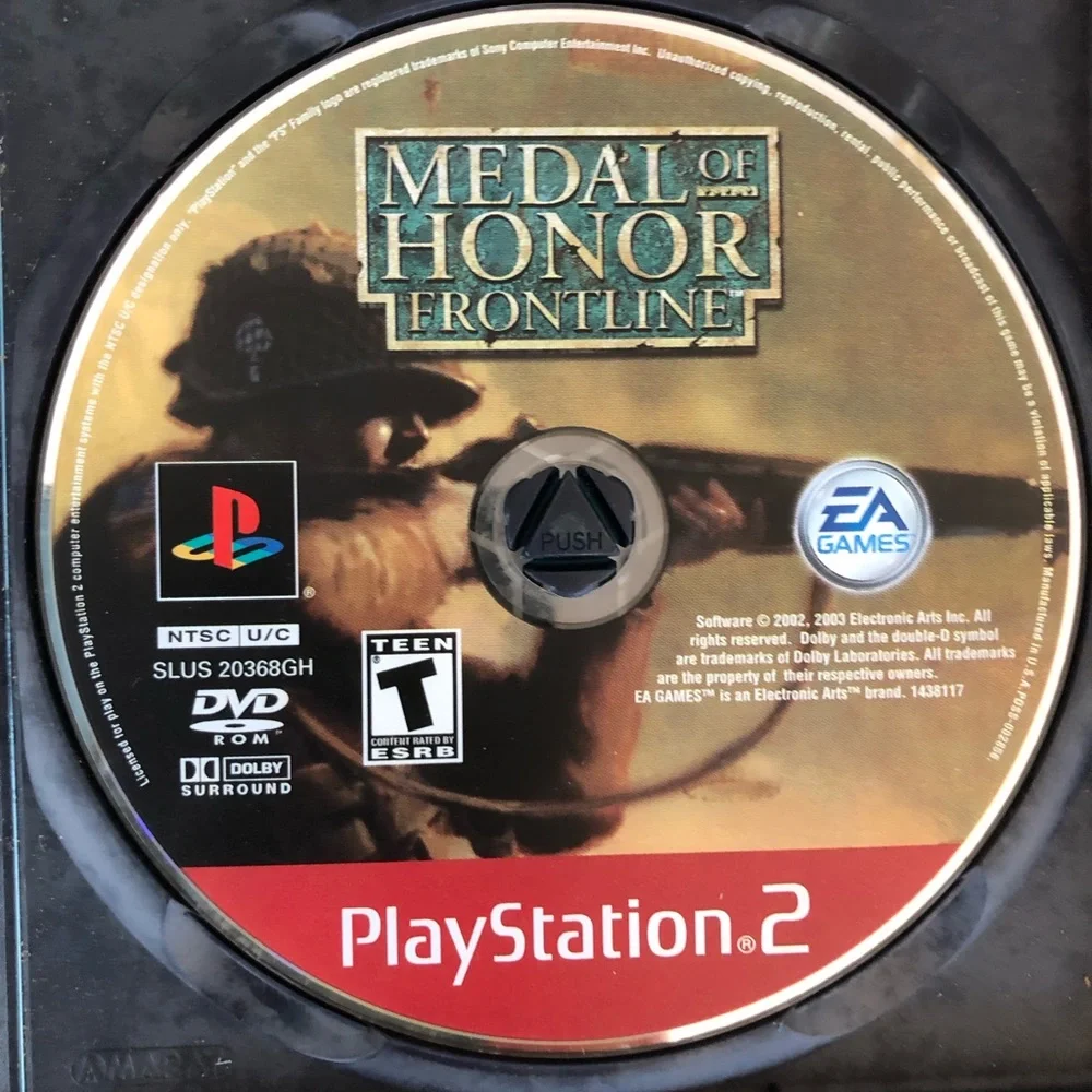 Video Game - SONY PLAYSTATION 2 MEDAL OF HONOR FRONTLINE Game with Case & Book